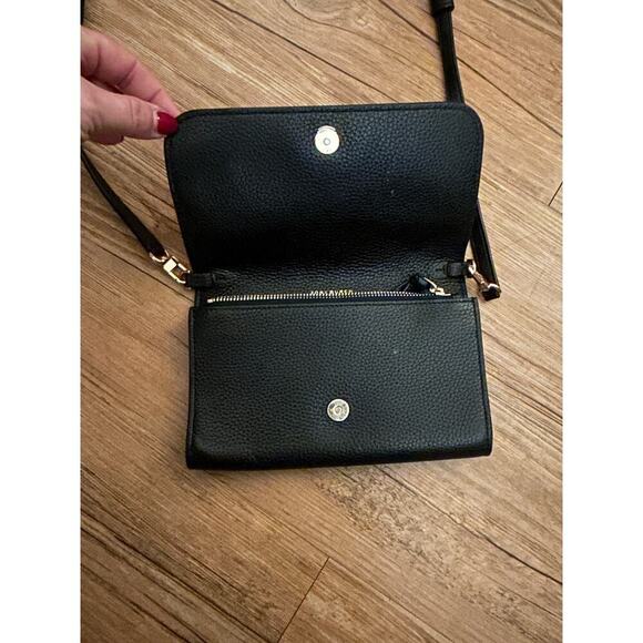 Preloved- Tory Burch Tory Burch Thea Black Crossbody Bag Wallet Clutch Purse - Picture 5 of 10